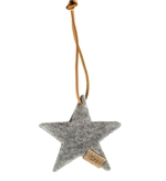 Felt Xmas star grå 9 cm fra Lübech Living - Tinashjem